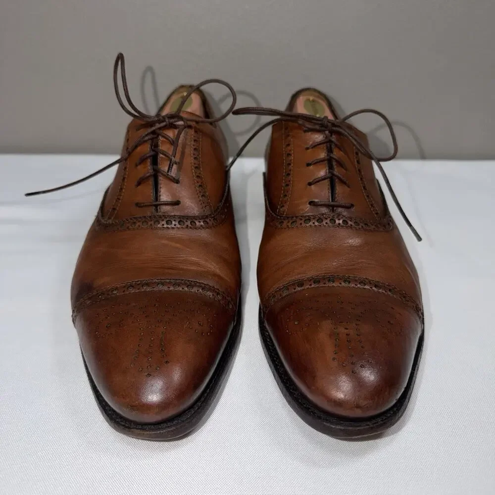 Silvano Sassetti Italy Size 11 Brown Captor Brogue Oxford Men’s Dress Shoes